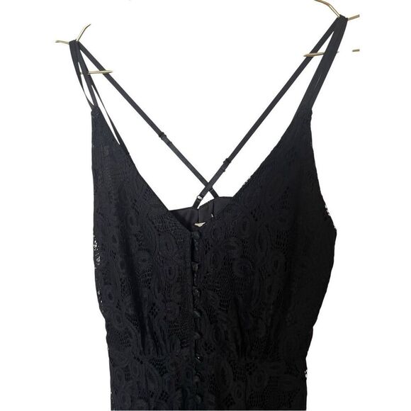 Y2K lace midi slip dress with buttons sz xxs - Picture 4 of 6